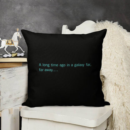 In A Galaxy Far Far Away Linen Throw Pillow Cover