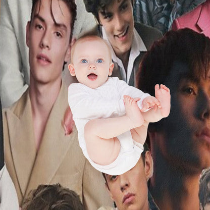 Louis Partridge Collage Throw Blanket