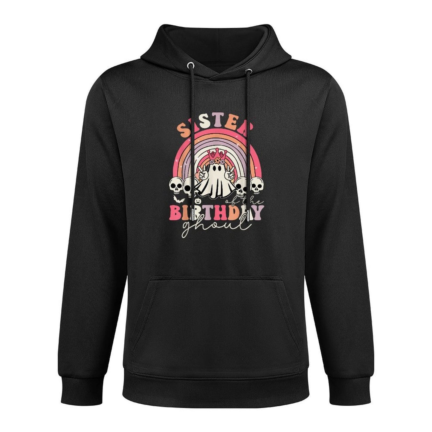 Sister Of The Birthday Ghoul Rainbow Ghost Halloween Bday Casual Wear Hoodie