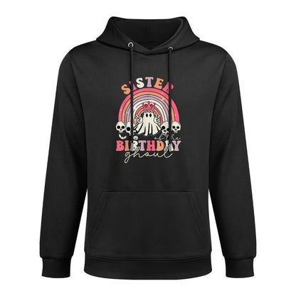 Sister Of The Birthday Ghoul Rainbow Ghost Halloween Bday Casual Wear Hoodie