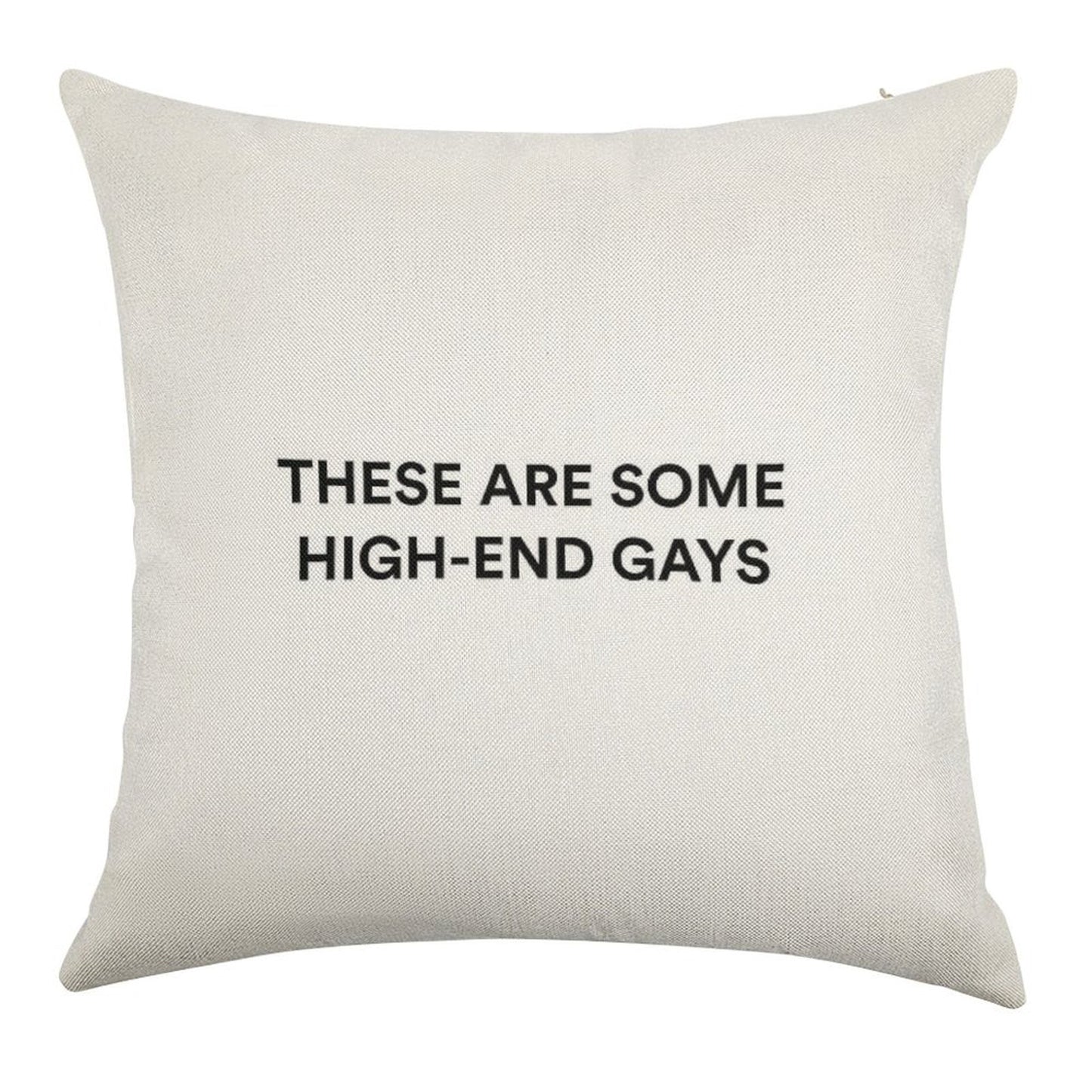THESE ARE SOME HIGH-END GAYS  Tanya from White Lotus Linen Throw Pillow Cover