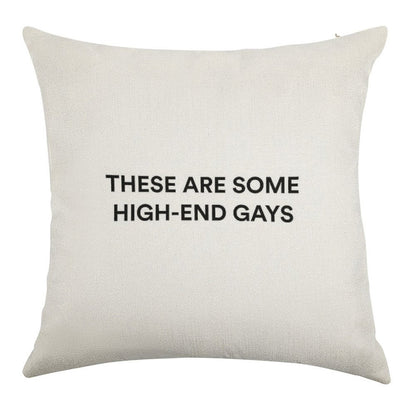 THESE ARE SOME HIGH-END GAYS  Tanya from White Lotus Linen Throw Pillow Cover