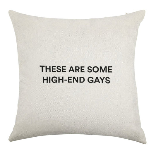 THESE ARE SOME HIGH-END GAYS  Tanya from White Lotus Linen Throw Pillow Cover