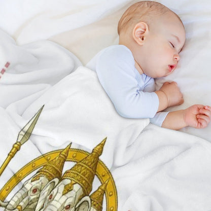 Lan Xang Mecha Warrior Lao Elephant King Design Throw Blanket