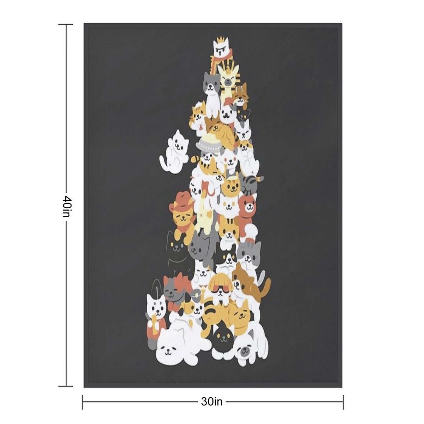 Cat Pile Throw Blanket