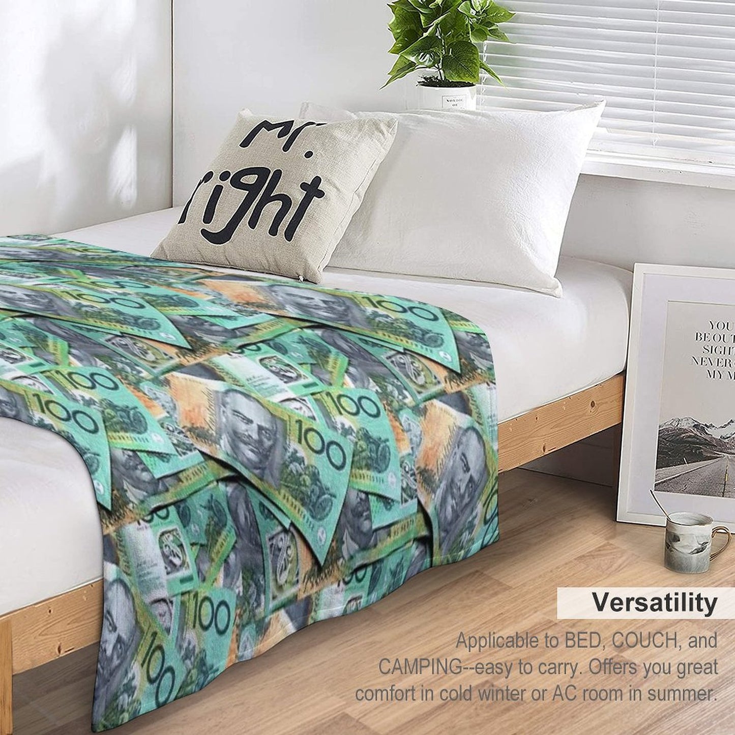 Australian $100 Notes Throw Blanket