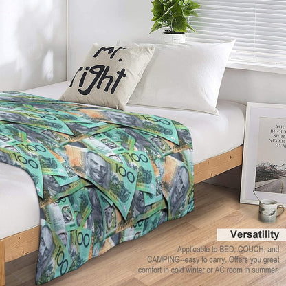Australian $100 Notes Throw Blanket