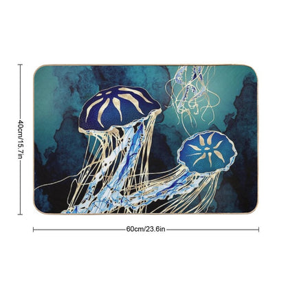 Metallic Jellyfish III Bath Mat