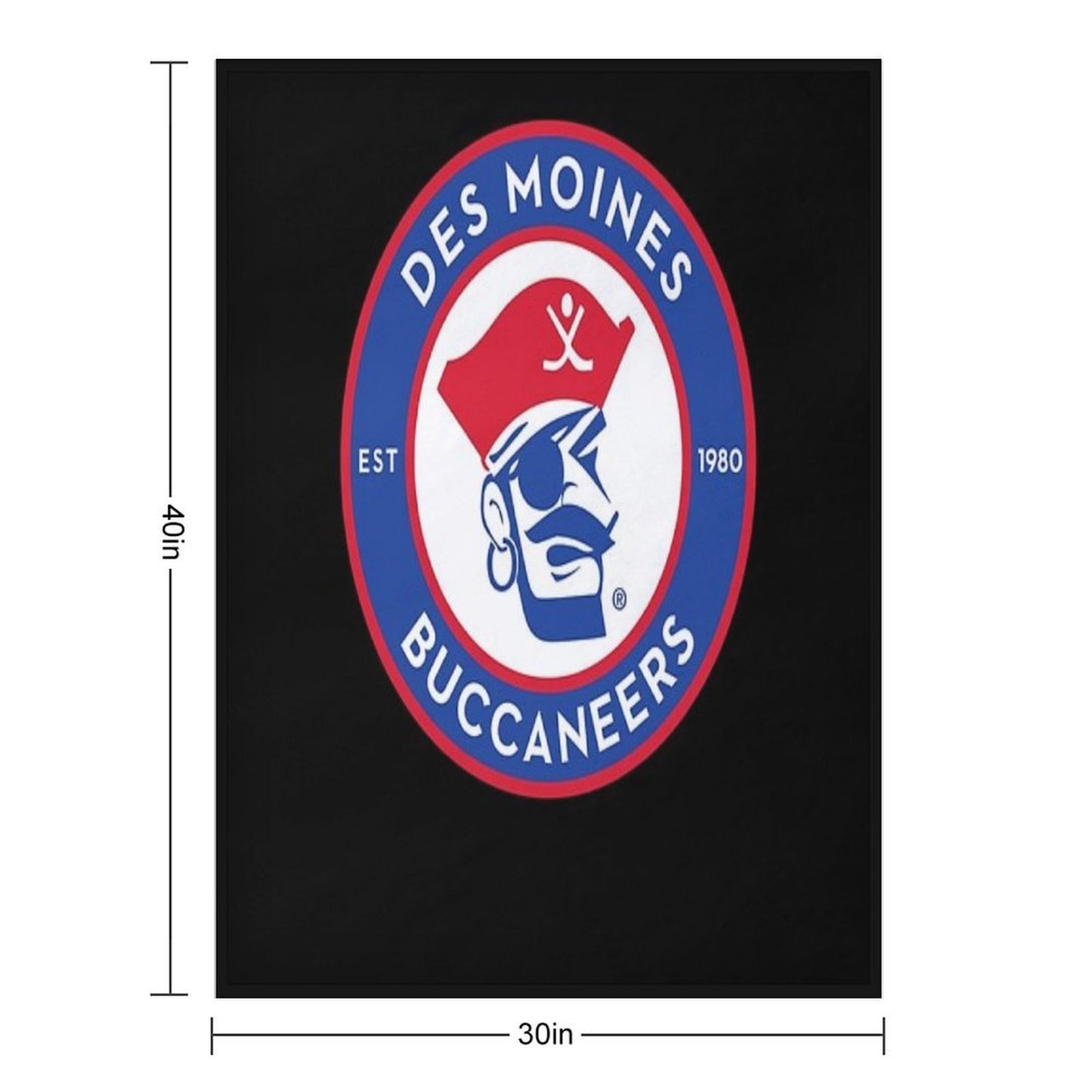 Des Moines Buccaneers Throw Blanket