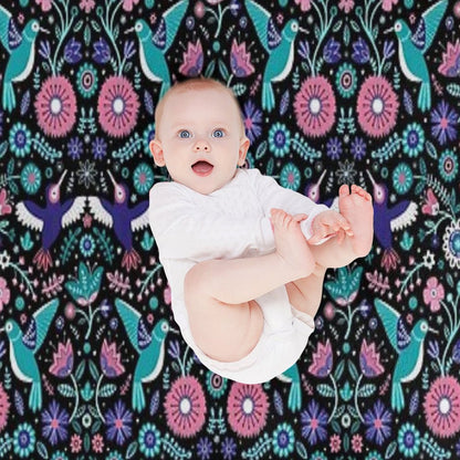 Hummingbird Garden 2 Throw Blanket
