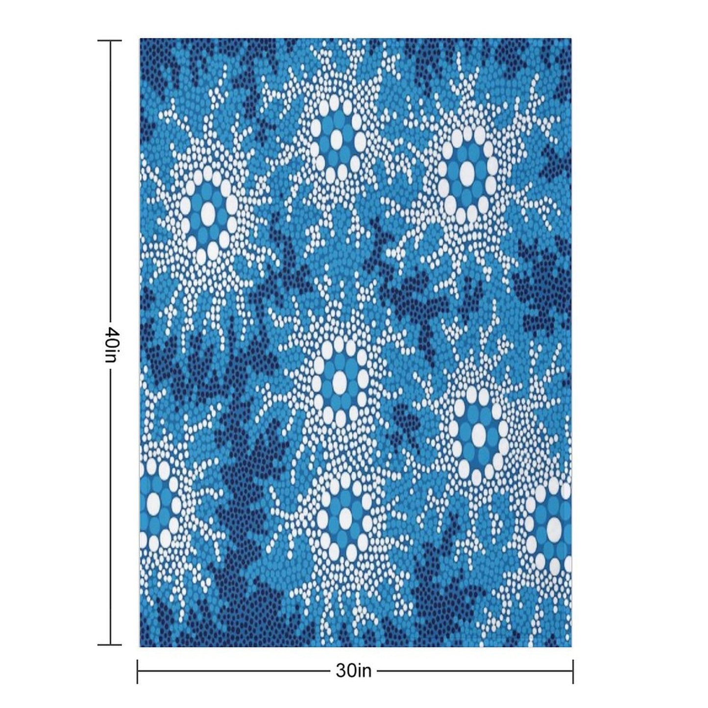 Aboriginal Art Authentic - Waterhole Dreaming Throw Blanket