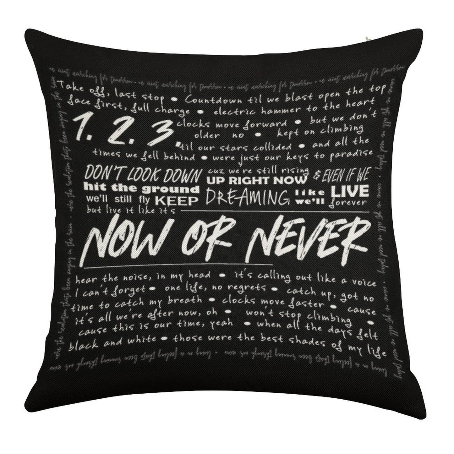 Now Or Never Julie And The Phantoms Linen Throw Pillow Cover