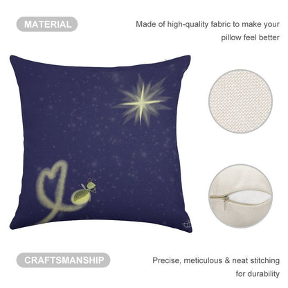 Ray And Evangeline Linen Throw Pillow Cover