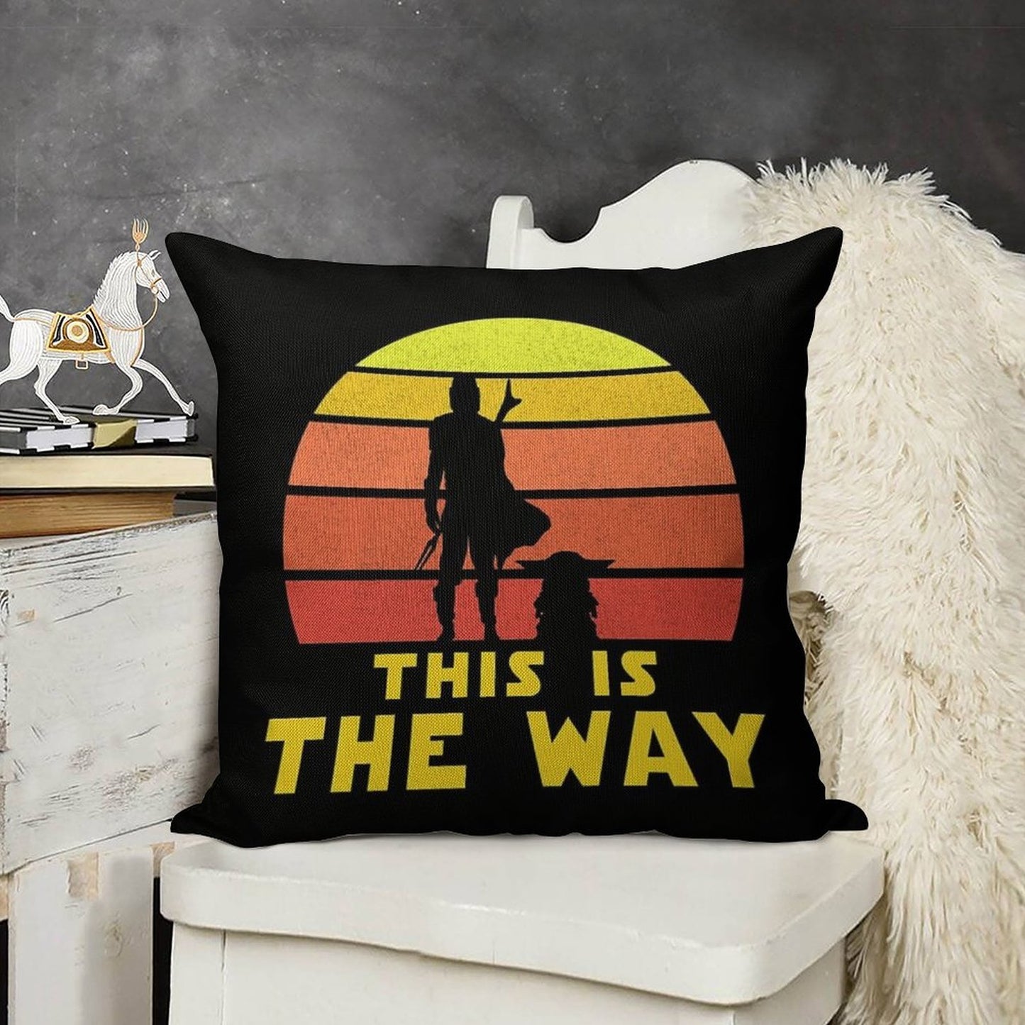 Mando Retro Vol.1 Linen Throw Pillow Cover