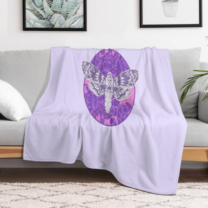 Death Moth Throw Blanket