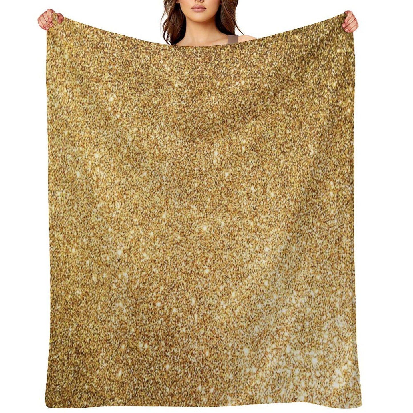 Print of Gold Throw Blanket