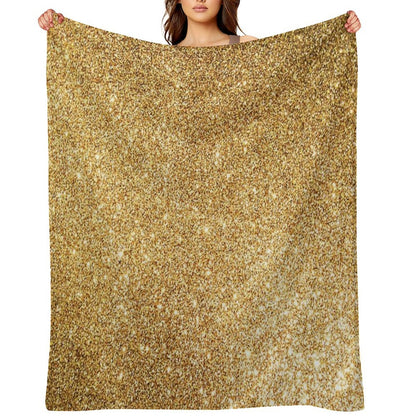 Print of Gold Throw Blanket
