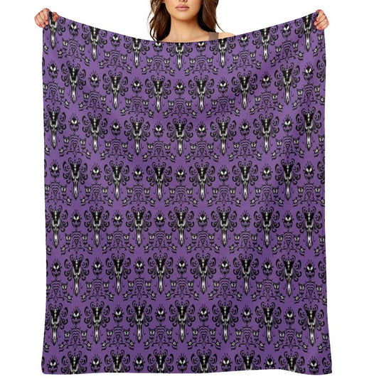 Haunted Mansion Wallpaper Throw Blanket