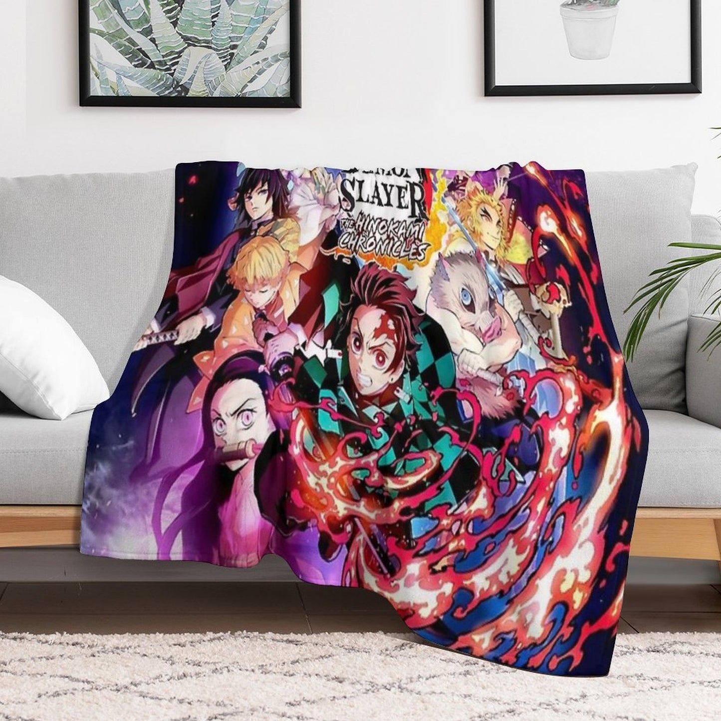 Demon Poster Throw Blanket