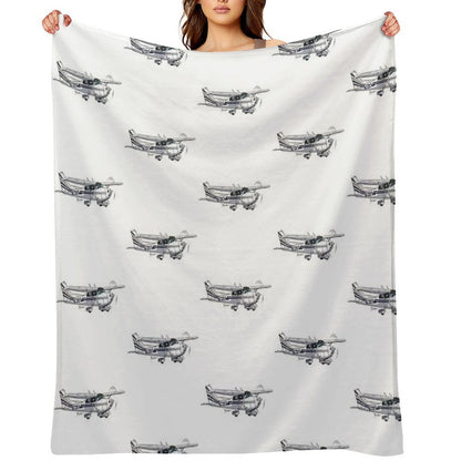 Cessna 172 N72ST Throw Blanket