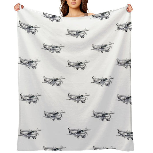 Cessna 172 N72ST Throw Blanket