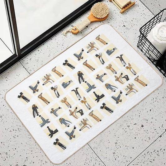 Heads Up Cream Bath Mat