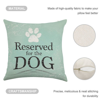 Reserved for The Dog Linen Throw Pillow Cover