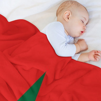 Green Star, Moors Flag-Proud to Be Moorish Throw Blanket