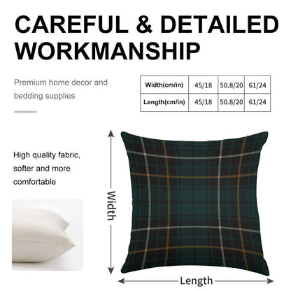 MacAlpine Scottish Tartan Linen Throw Pillow Cover
