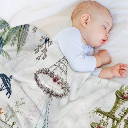 Enchanted Forest Chinoiserie Throw Blanket