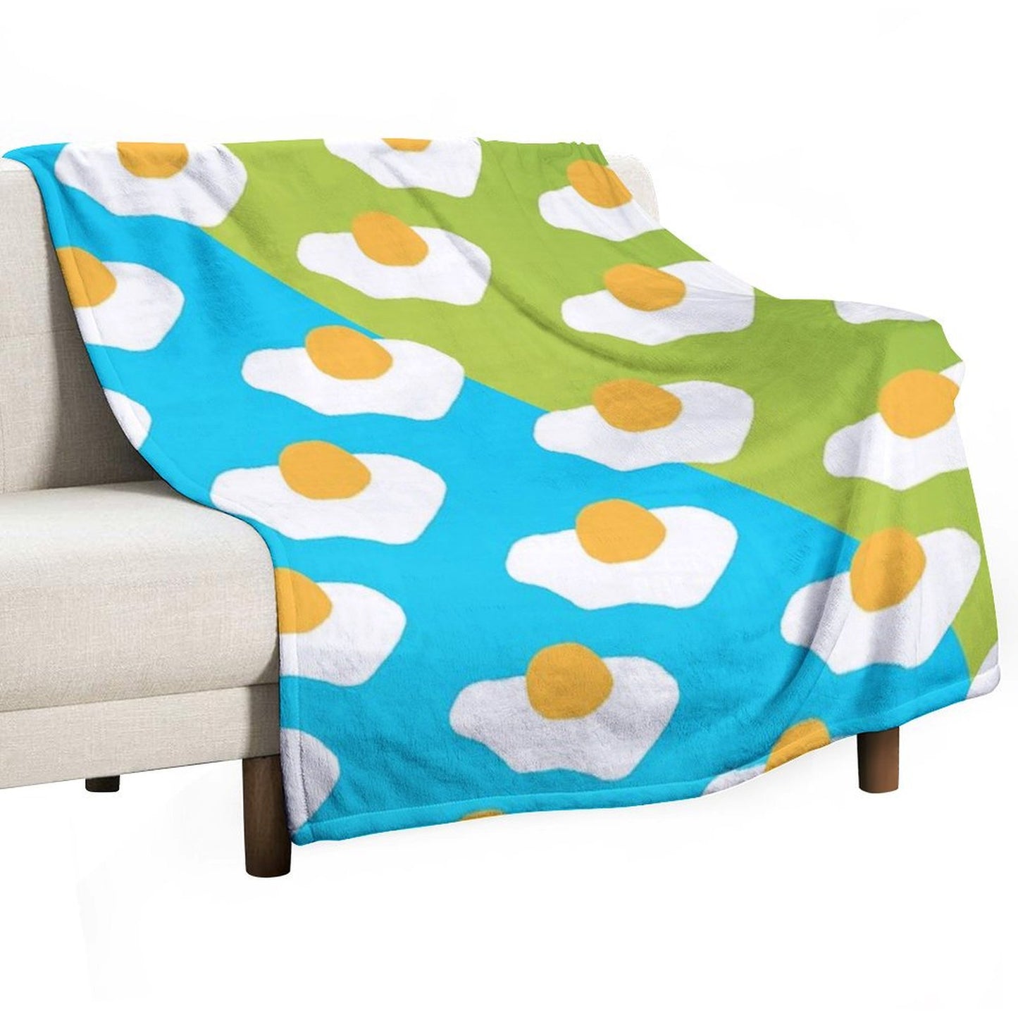 Eggsellent (blue + Green) Throw Blanket