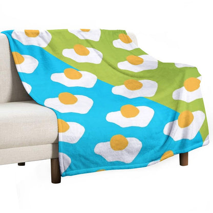 Eggsellent (blue + Green) Throw Blanket