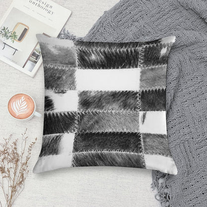 Patchwork Cowhide Rug Soft Home Decor Throw Pillow