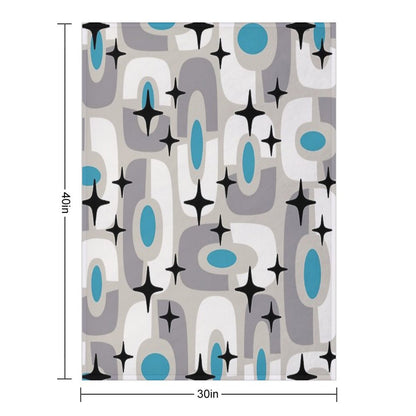 Retro Mid Century Atomic Composition 259 Throw Blanket