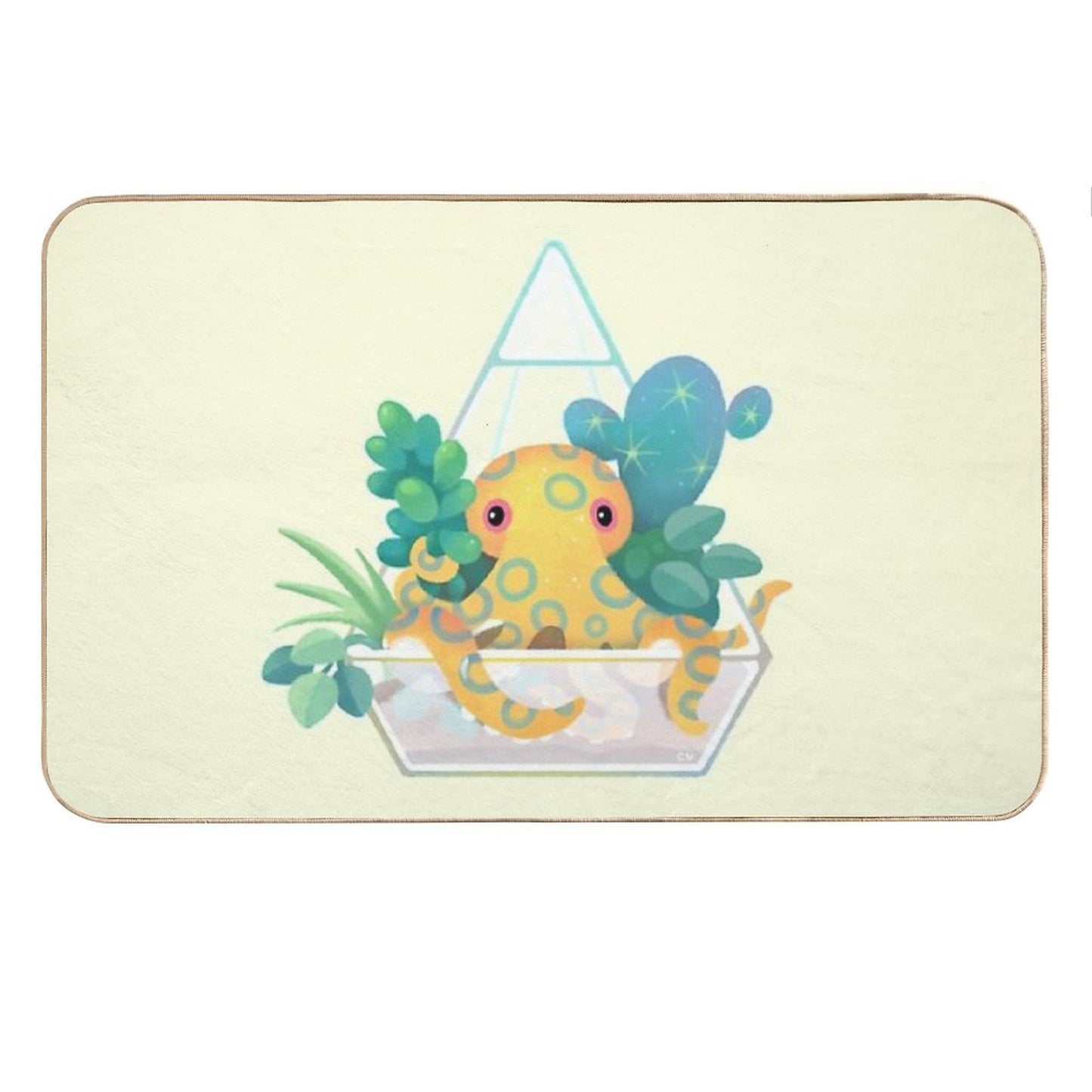 Ocean Terrarium - Blue Ringed Octopus Bath Mat