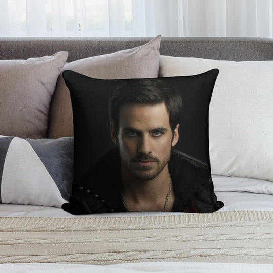 Colin O'Donoghue As Captain Hook Soft Hidden Zipper Throw Pillow