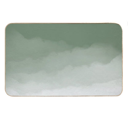 Sage Green Watercolor Ombre (sage Greenwhite) Bath Mat