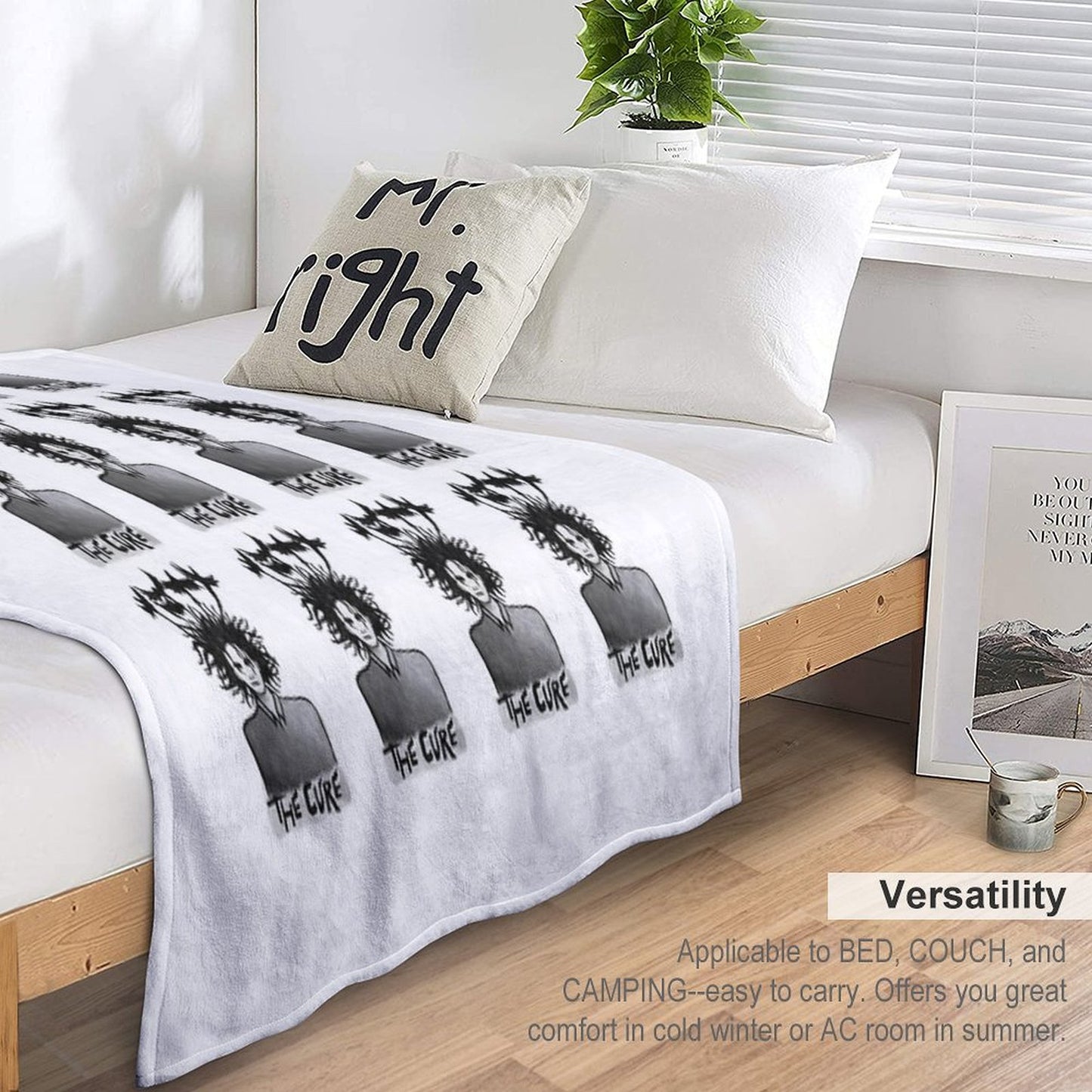 The Cure Print 1 Throw Blanket