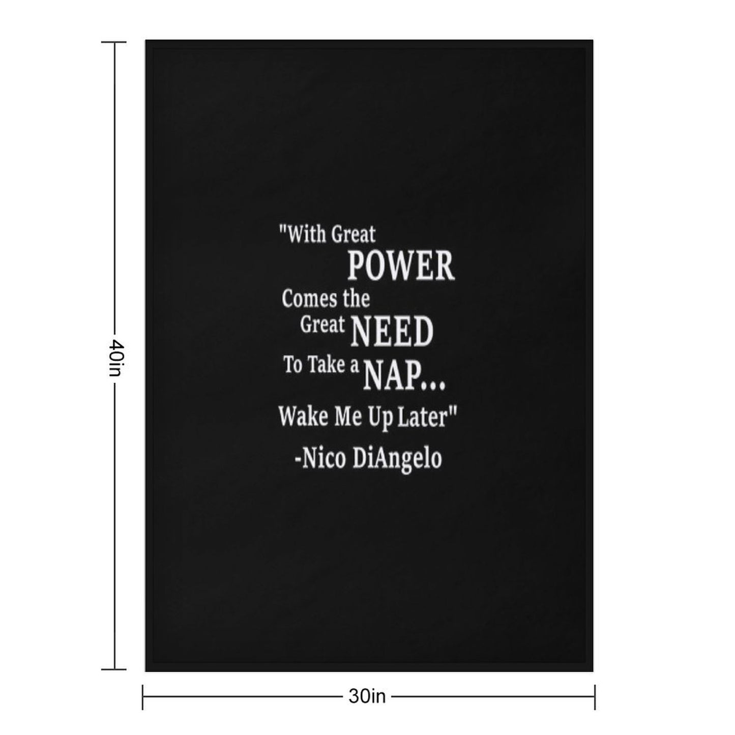 Nico DiAngelo Quote Throw Blanket