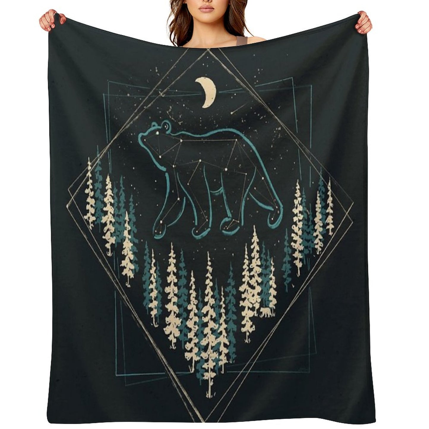 The Heaven's Wild Bear Throw Blanket