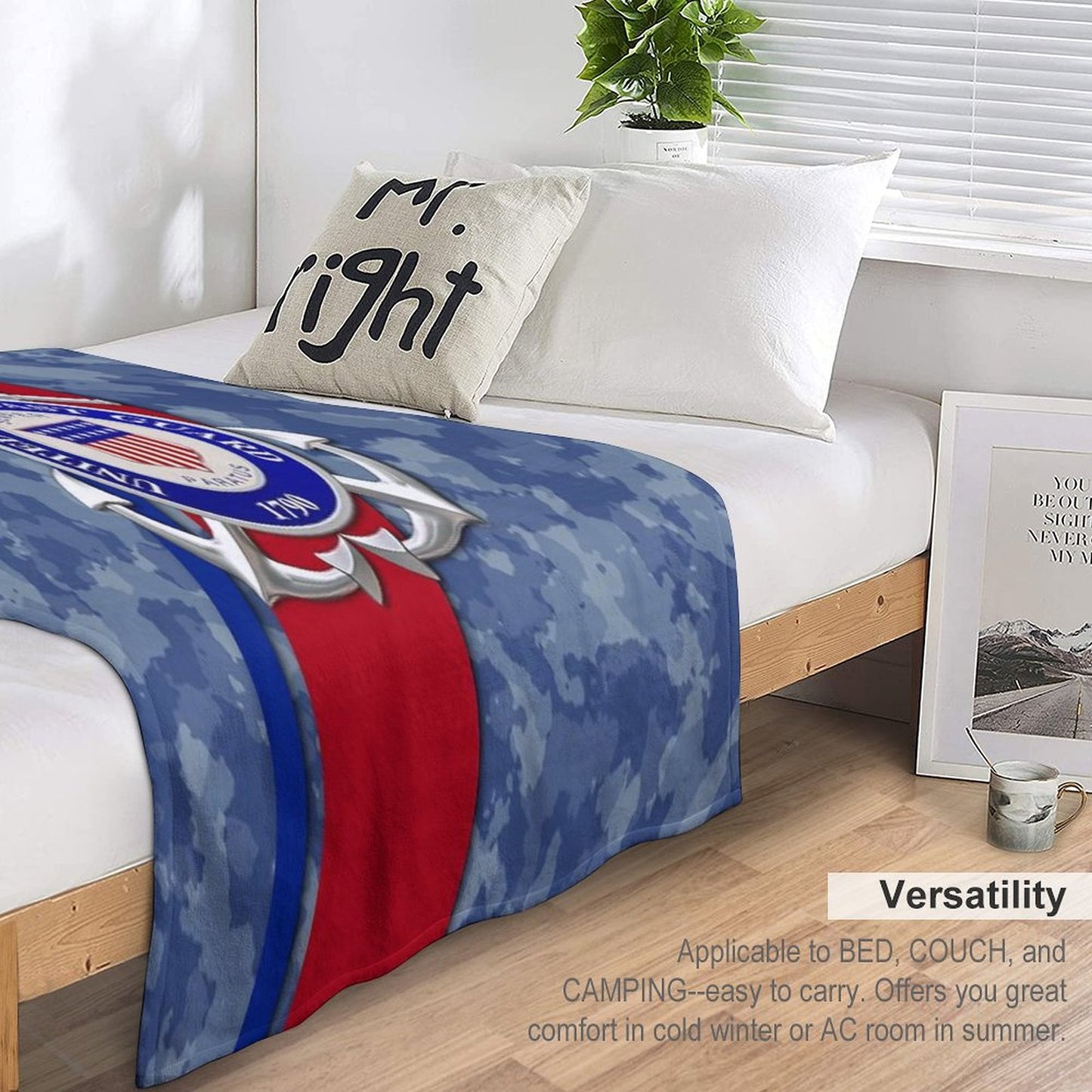 US Coast Guard Throw Blanket