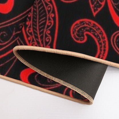 Color Red And Black RED BLACK PATTERN Bath Mat