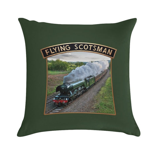 Flying Scotsman And Nameplate Soft Luxury Feel Throw Pillow