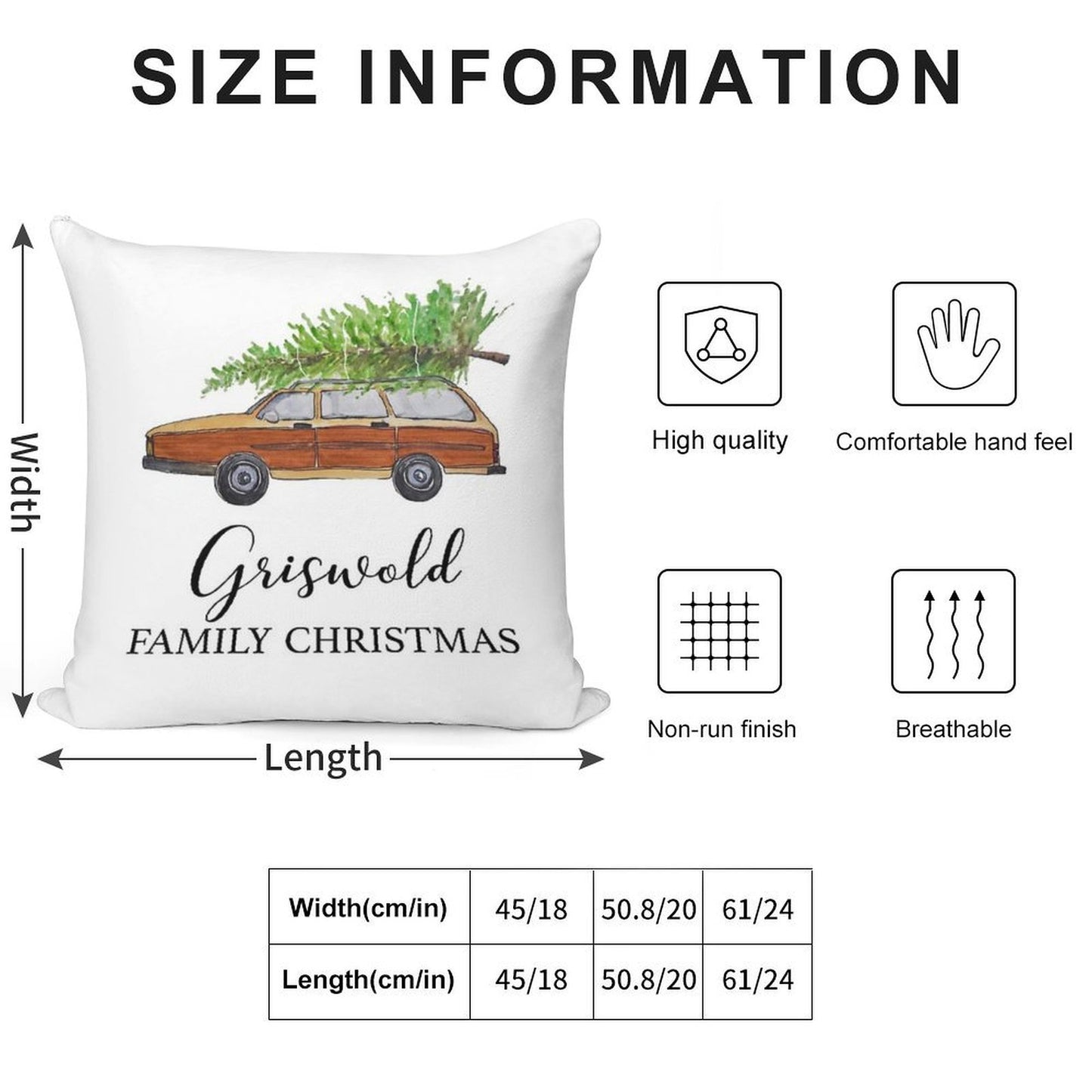 Christmas Vacation Griswold Family Christmas Soft High-Density Material Throw Pillow