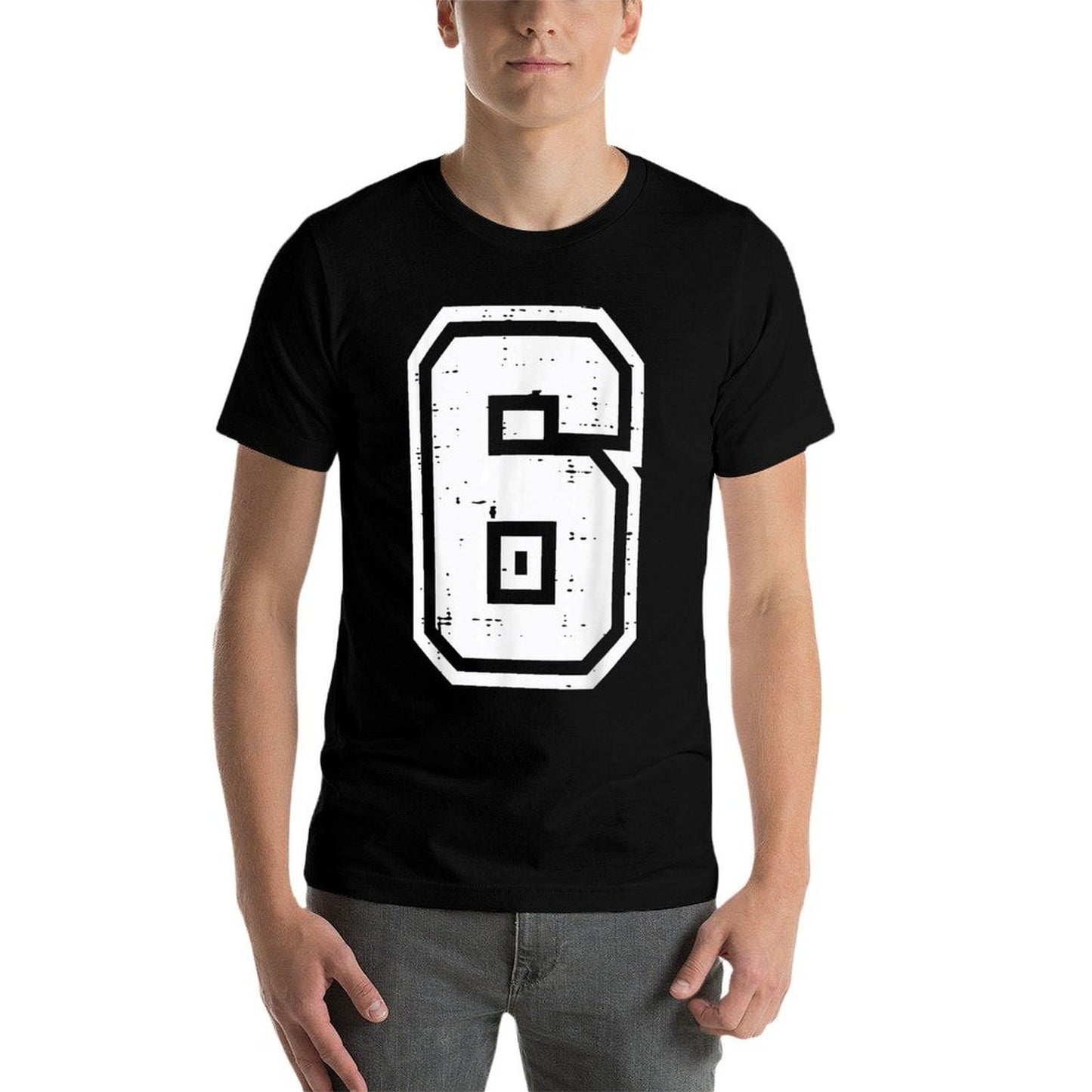 Number 6 Costume Halloween 67 Meme Men Women Kids Youthn  Rolled Sleeves T-Shirt