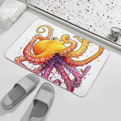 Octopus Sunrise Bath Mat