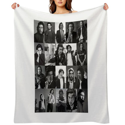 Gift For Men Adam Special Present Driver Collage Vintage Photograp Throw Blanket