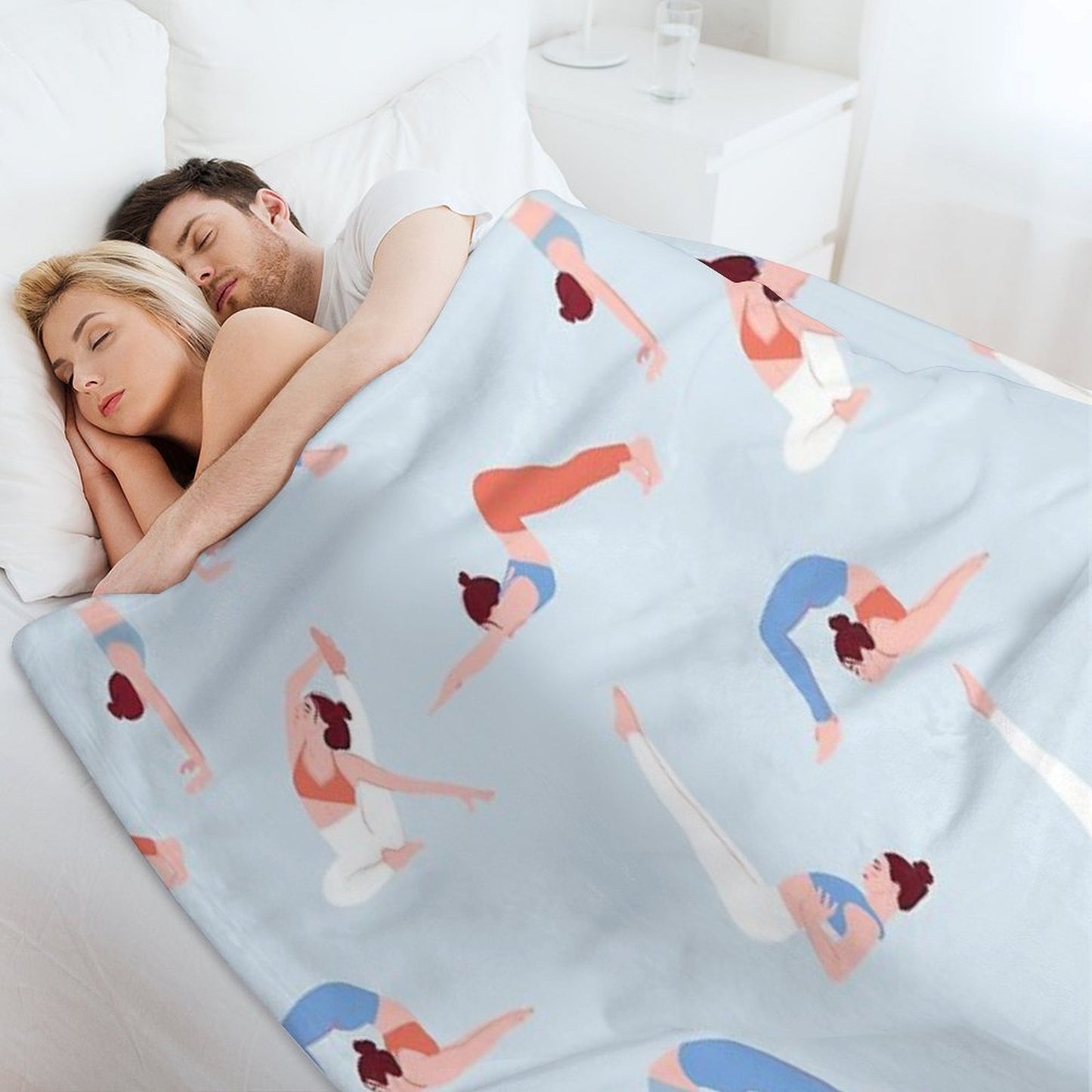 Doing Yoga Girls Throw Blanket