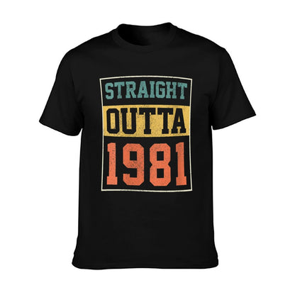 Womens Straight Outta 1981 Funny Vintage 40th Birthday Gift  Vintage-inspired T-Shirt