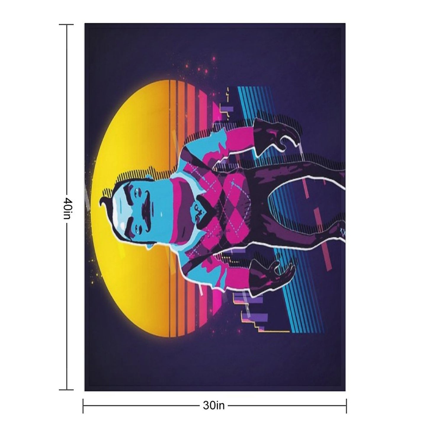 Hello Neighbor 2 - Theodore 80s Retro Throw Blanket